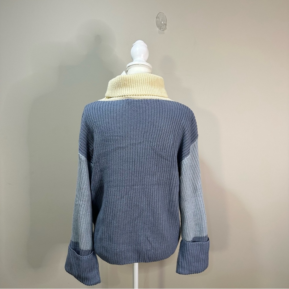 Nwt Oversized Colorblock Sweater Turtleneck - image 5